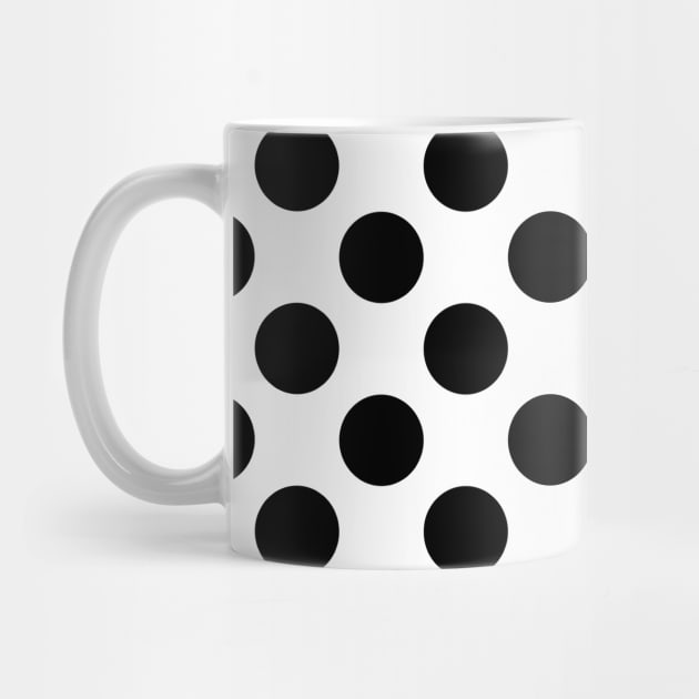 Polka Dots, Polka Dot Pattern, Black and White by Jelena Dunčević